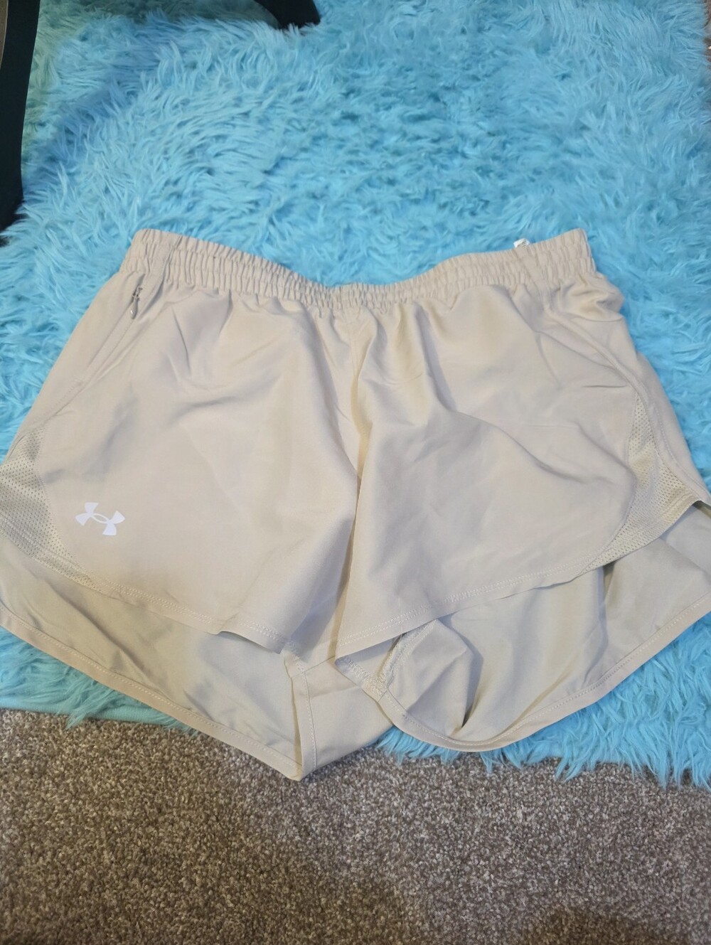 Under Armour Women's Light Beige Athletic Running Shorts
